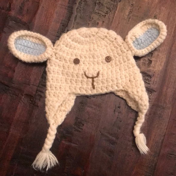 Newborn Little Lamb Crochet Hat Beanie - Picture 1 of 6